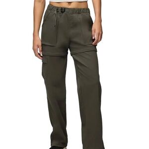 Prana Stretch Zion Convertible Cargo Outdoor Dark Gray Nylon Blend Pants